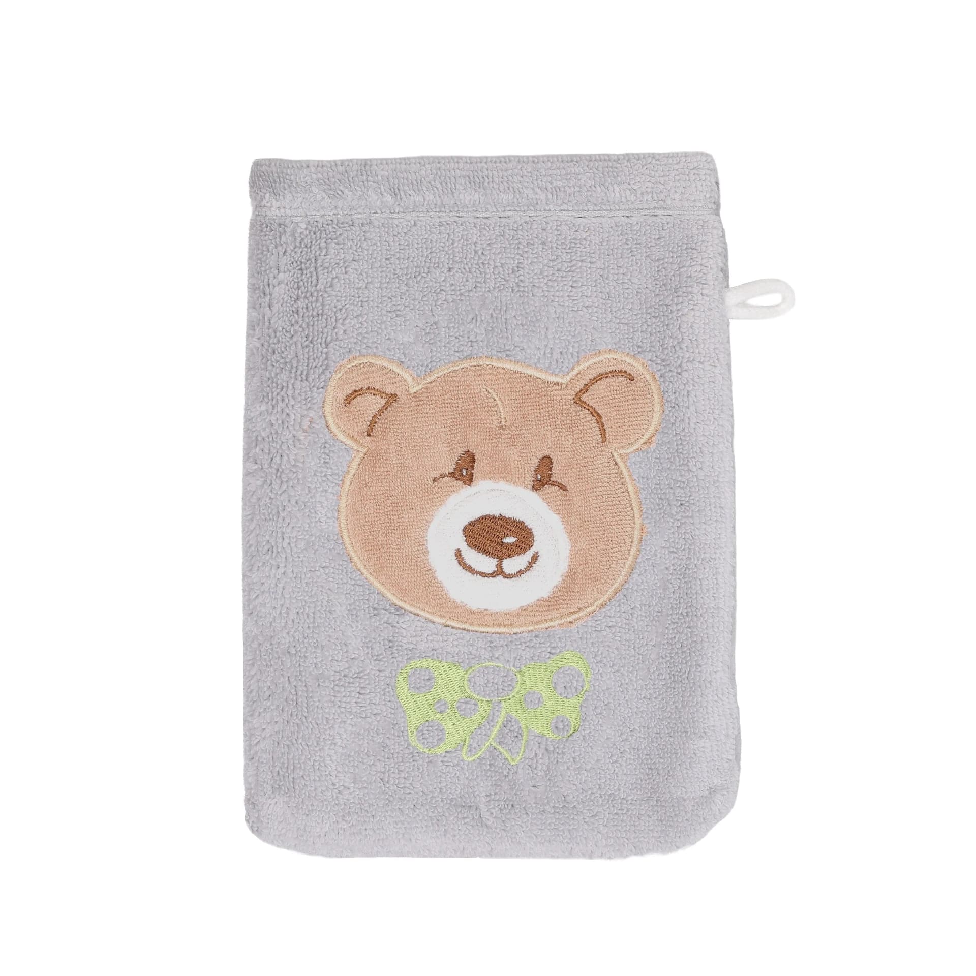 Roma/Gina+ Kinder Waschhandschuh, silber, 16 x 23 cm