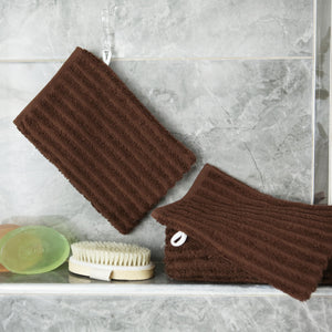 Waschhandschuh Capri Jenny 16x23 cm (BRAUN)