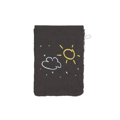 Kinder Waschhandschuh Capri/Hedda 16x23 cm (GRAPHIT)