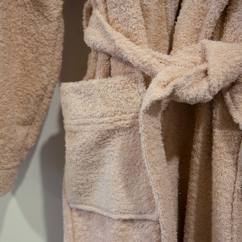 Bademantel Riva Mit Kaputze Größe L (BEIGE) - Weberei Pahl GmbH - Online Store - 