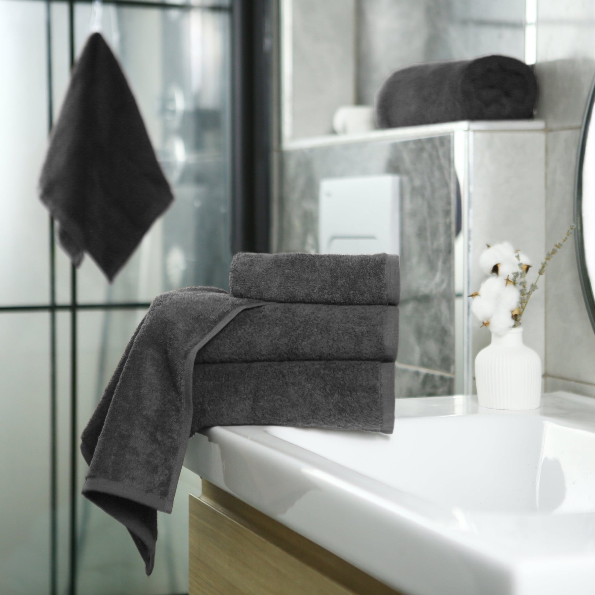 Badetuch Capri Gina 100x150 cm (GRAPHIT) - Weberei Pahl GmbH - Online Store - 
