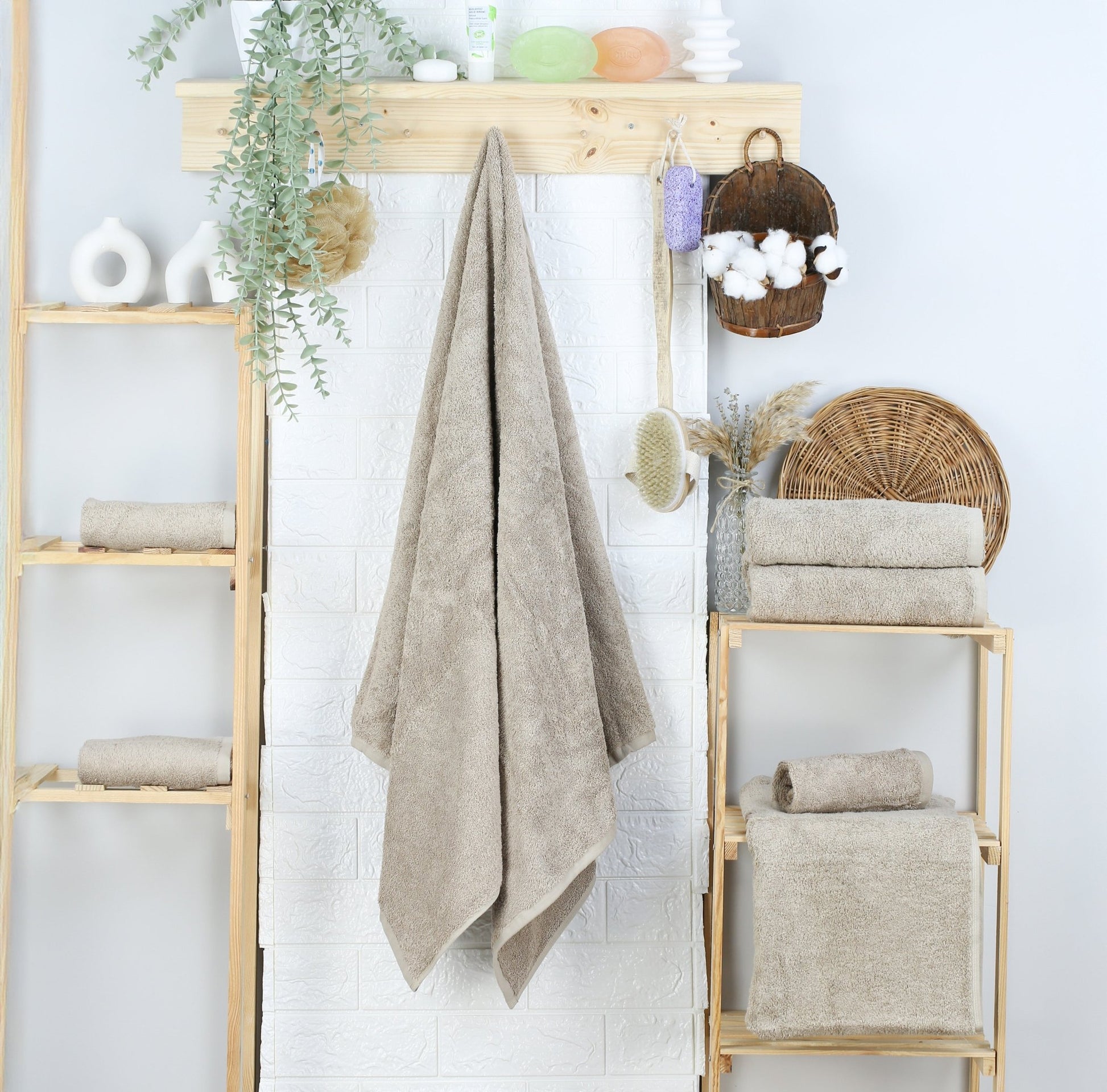 Badetuch Capri Gina 100x150 cm (KIESEL) - Weberei Pahl GmbH - Online Store - 