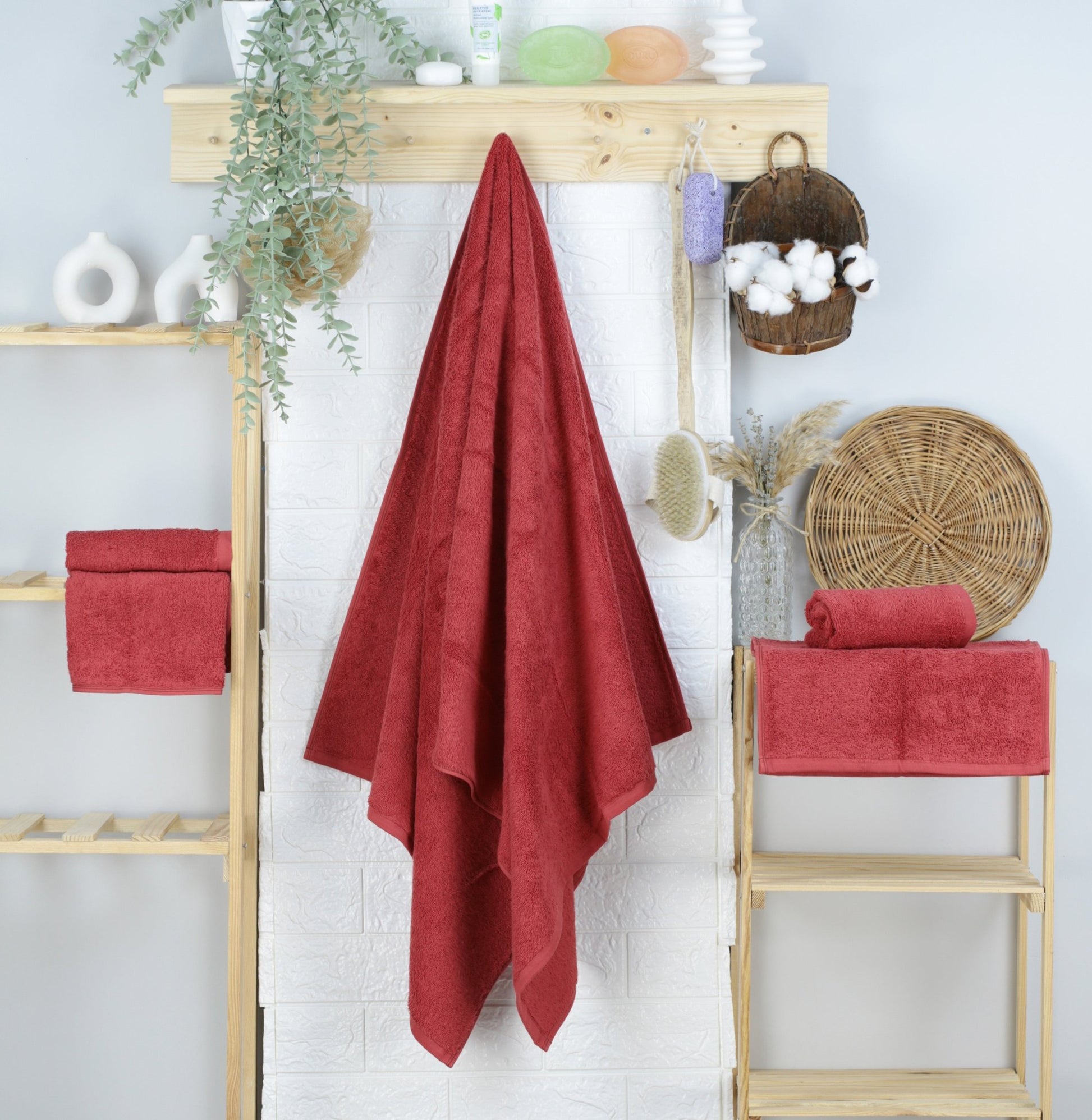 Badetuch Capri Gina 100x150 cm (ROT) - Weberei Pahl GmbH - Online Store - 