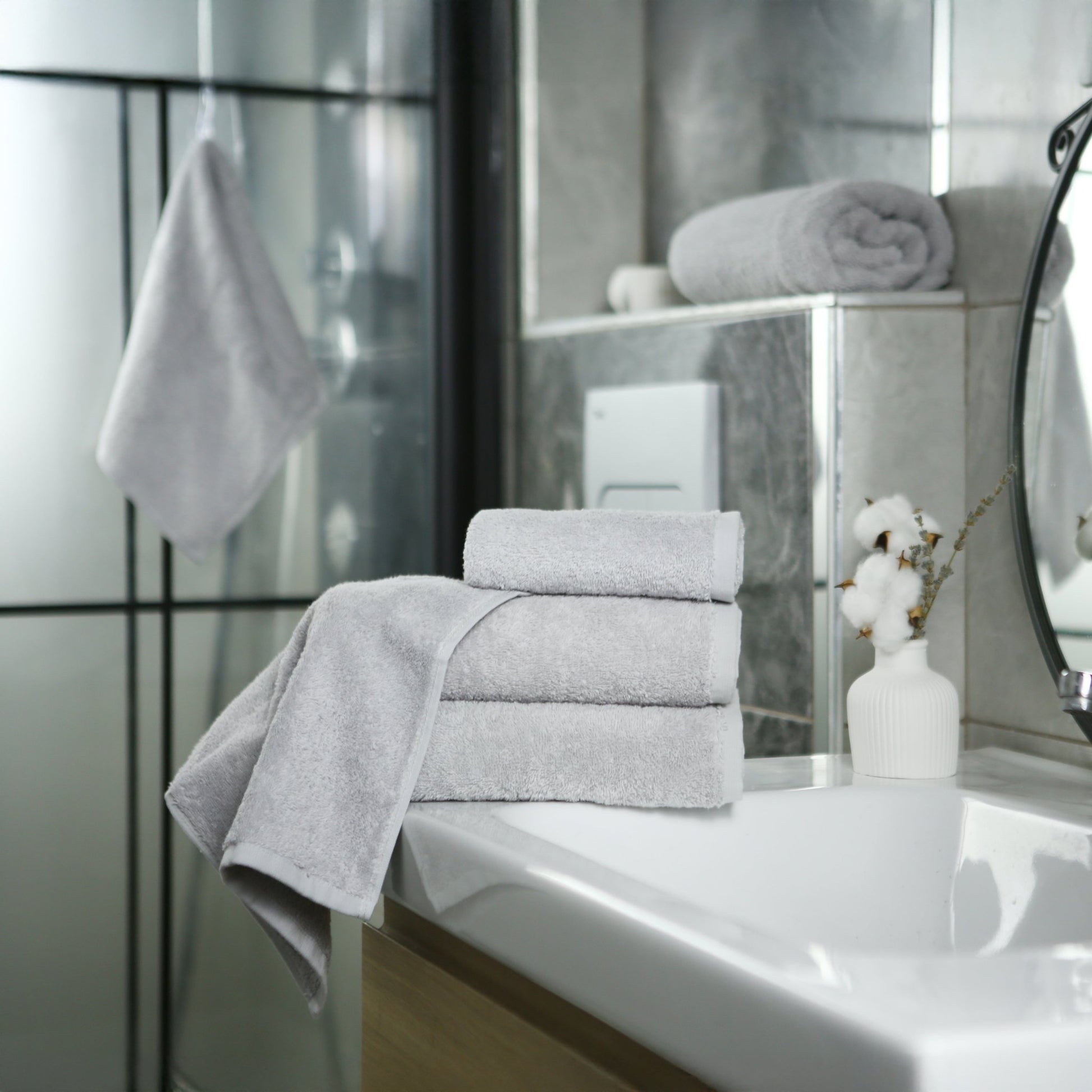 Badetuch Capri Gina 100x150 cm (SILBER) - Weberei Pahl GmbH - Online Store - 