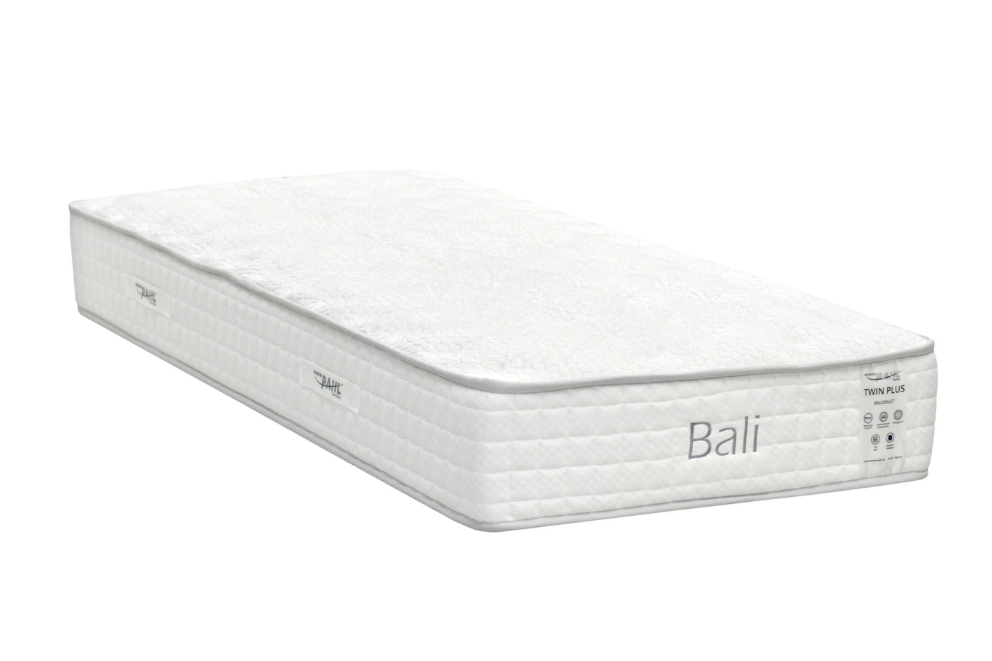 Matratze Bali TwinPlus 90x200x27 cm – Taschenfederkern mit Sommer- & Winterseite (H3)