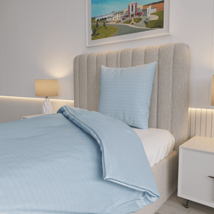 Bettwäscheset Dallas Christa 135x200+80x80 (AZUR) - Weberei Pahl GmbH - Online Store - 