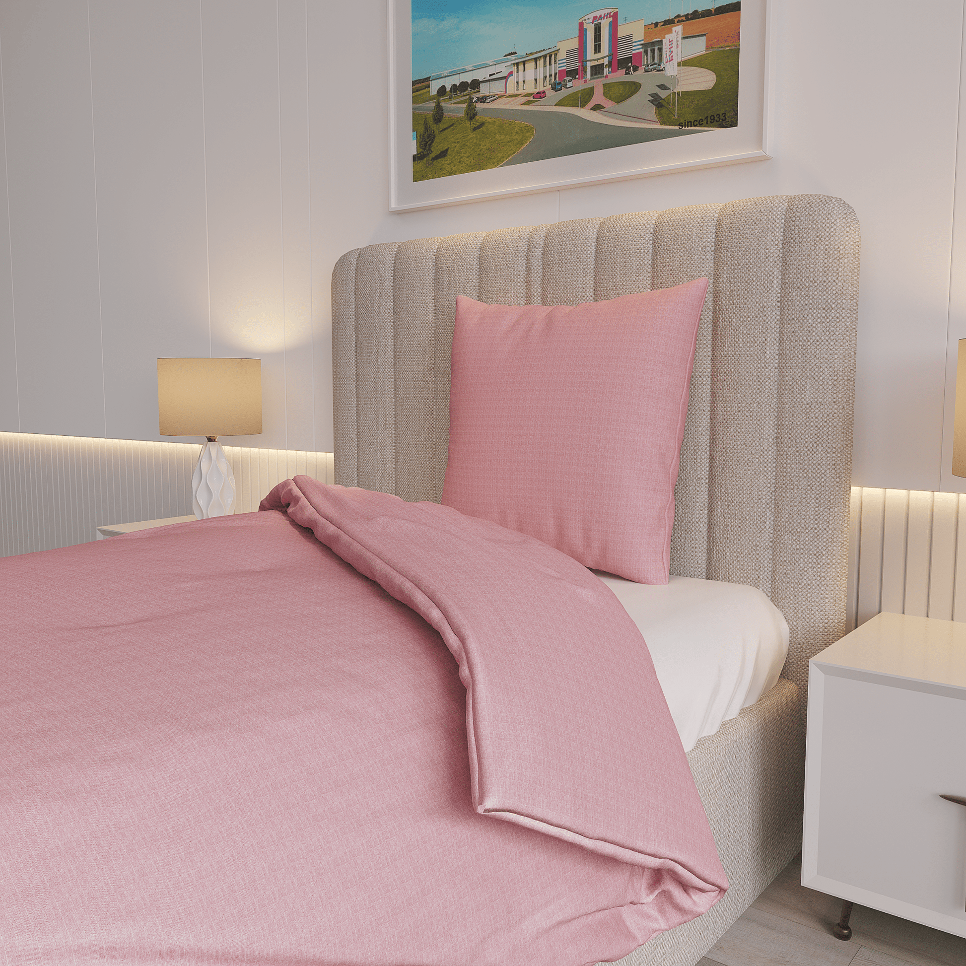 Bettwäscheset Dallas Christa 135x200+80x80 (ROT) - Weberei Pahl GmbH - Online Store - 