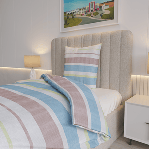 Bettwäscheset Dallas Eva 155x220+80x80 (AZUR) - Weberei Pahl GmbH - Online Store - 