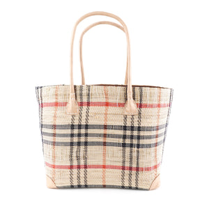 Handgefertigte Tasche aus Natur-Raffia – Groß