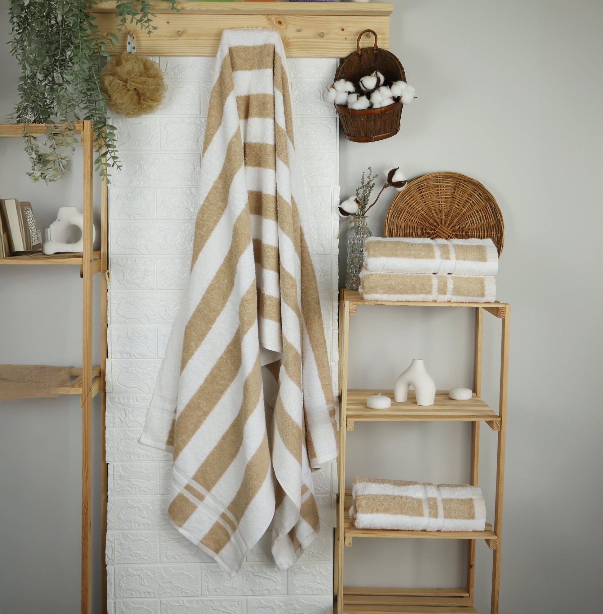 Duschtuch Riva Lara 70x140 cm (BEIGE) - Weberei Pahl GmbH - Online Store - 