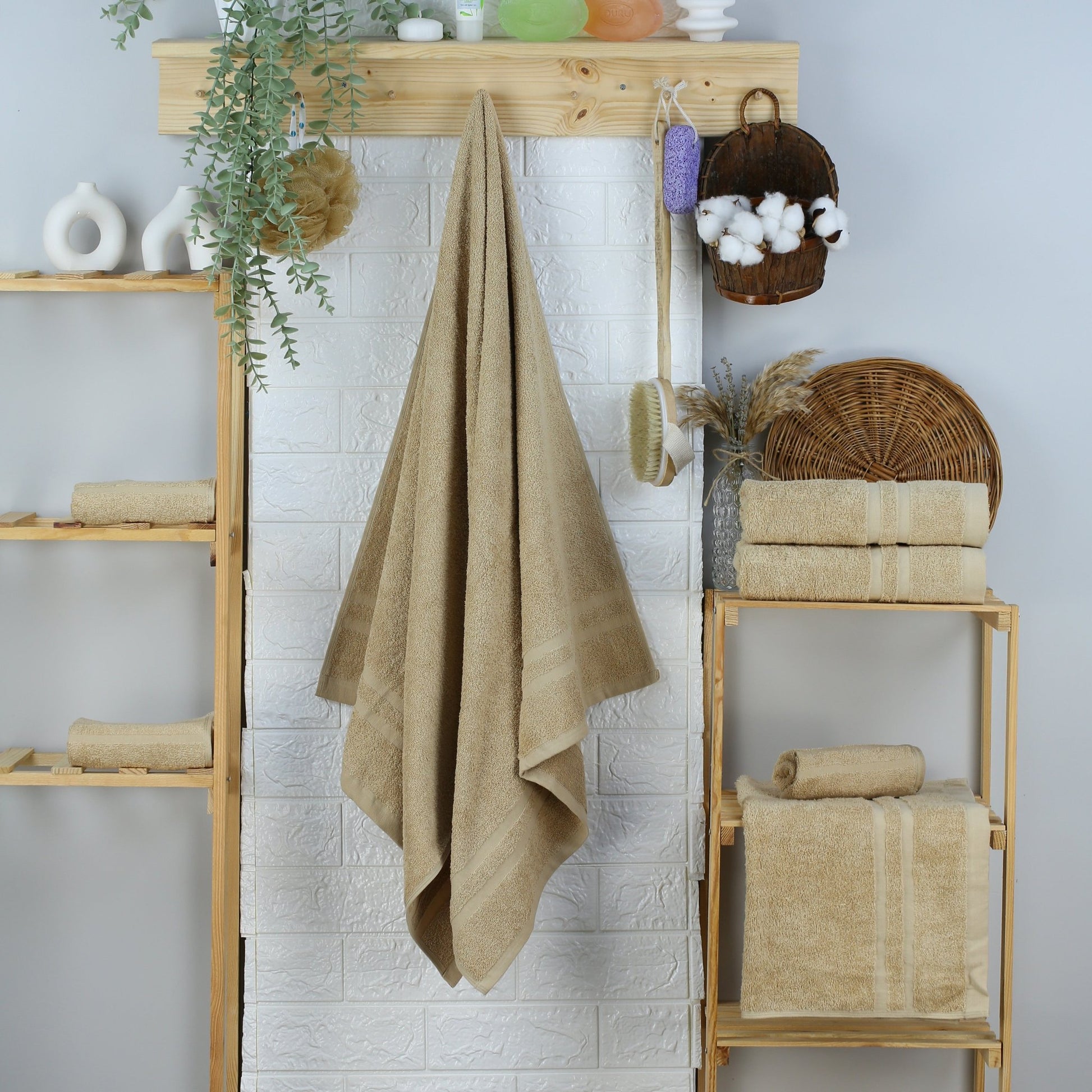 Duschtuch Riva Nina 70x140 cm (BEIGE) - Weberei Pahl GmbH - Online Store - 