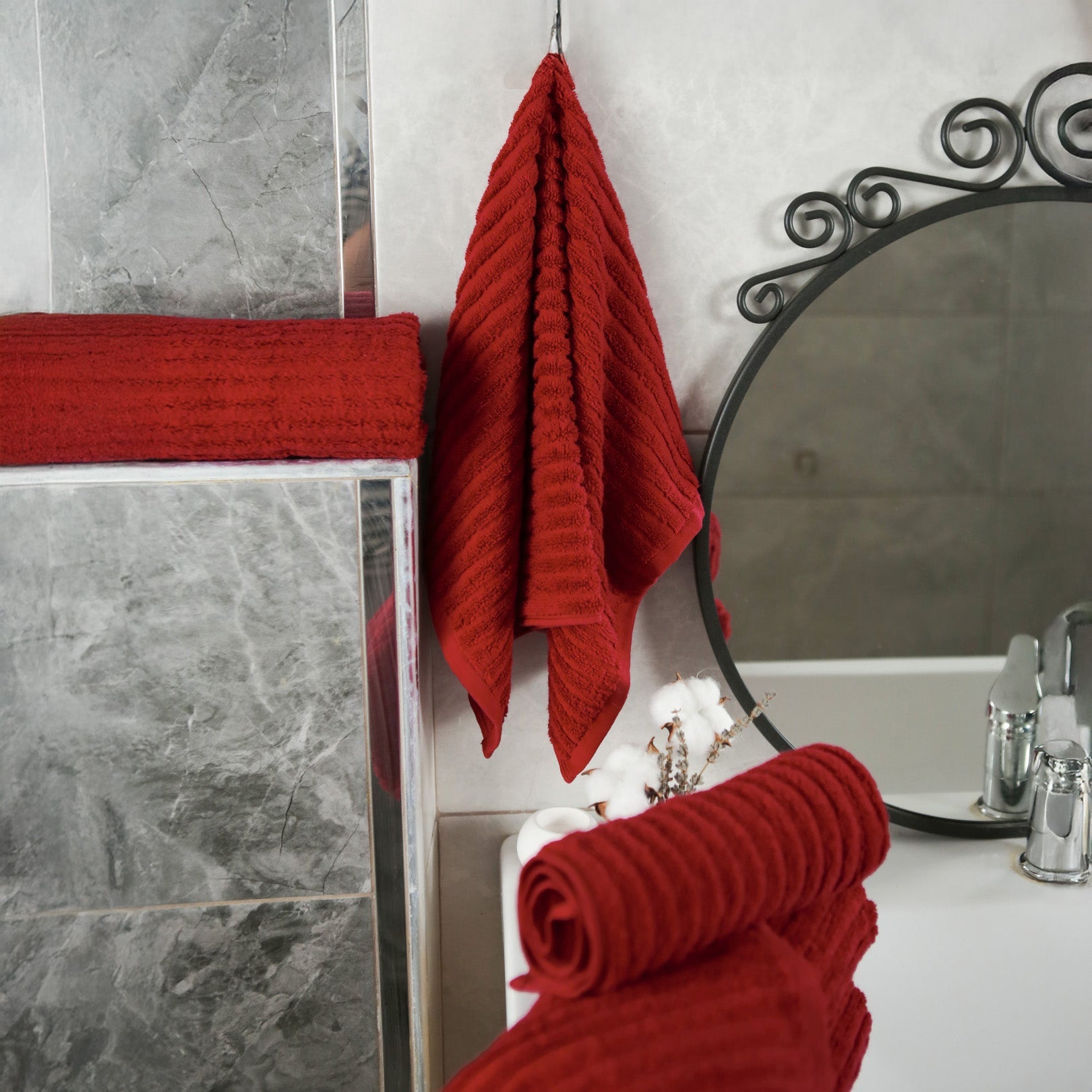 Gästetuch Capri Jenny 40x60 cm (ROT) - Weberei Pahl GmbH - Online Store - 