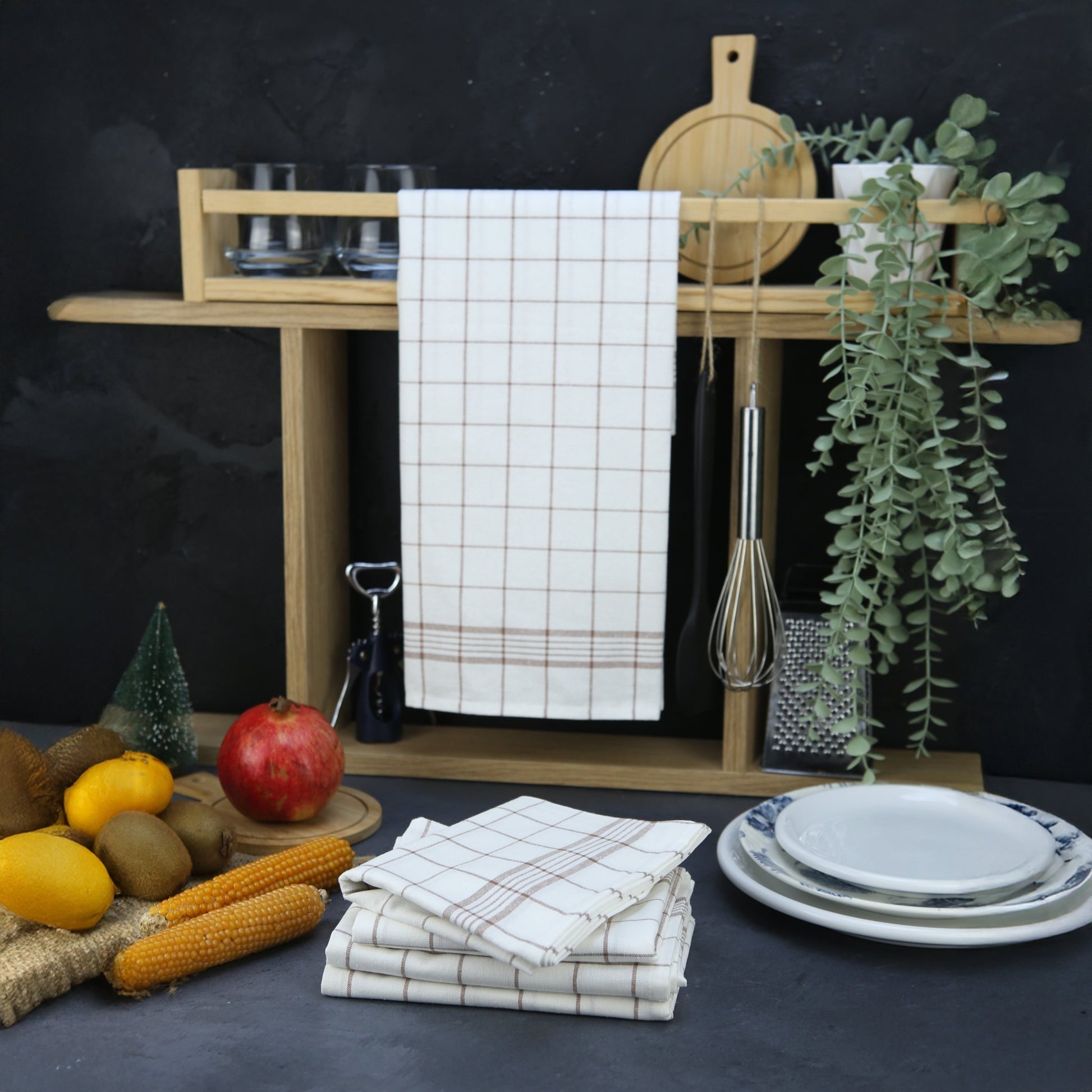 Geschirrtuch Paris Diana 60x80 cm (BRAUN) - Weberei Pahl GmbH - Online Store - 