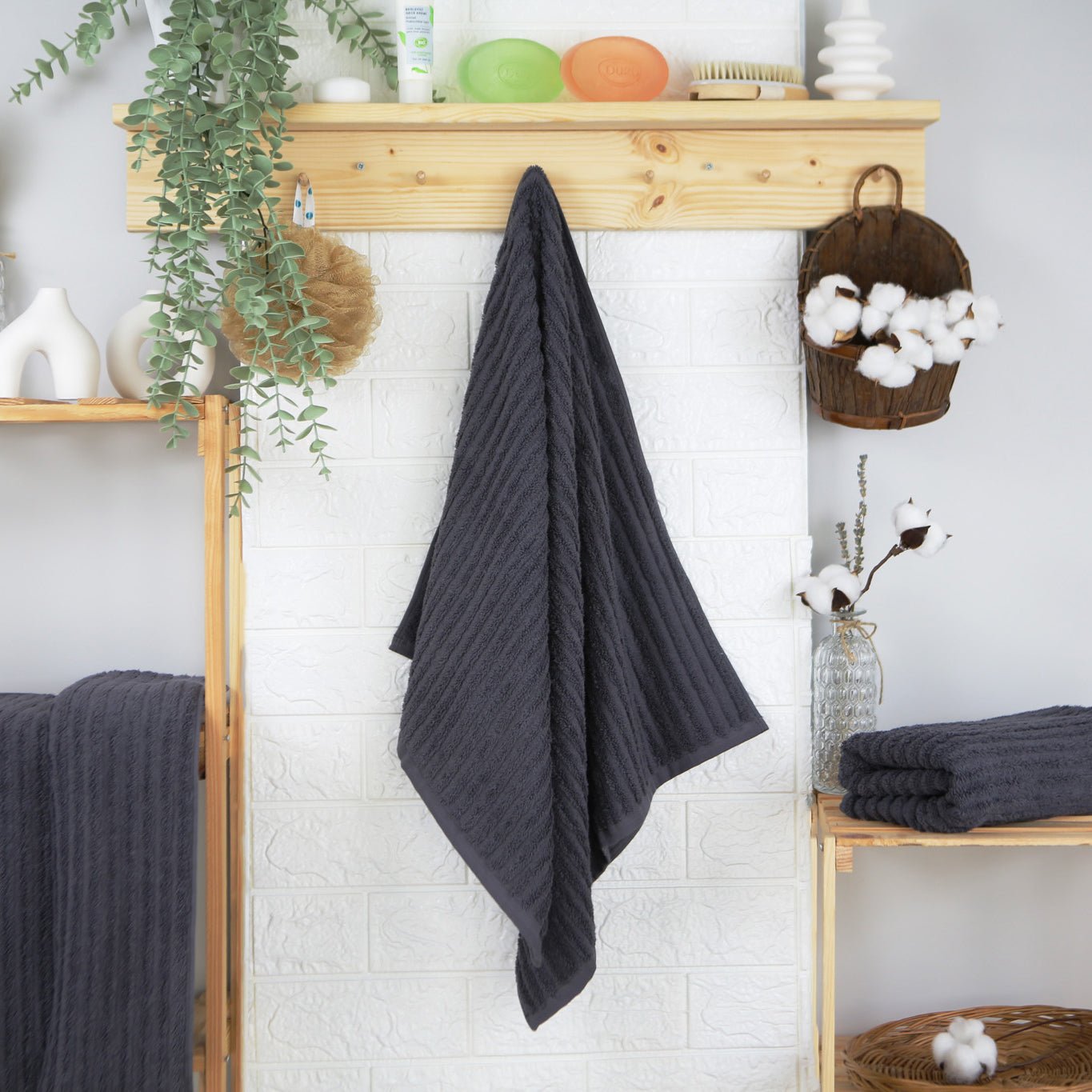 Handtuch Capri Jenny 50x100 cm (GRAPHIT) - Weberei Pahl GmbH - Online Store - 