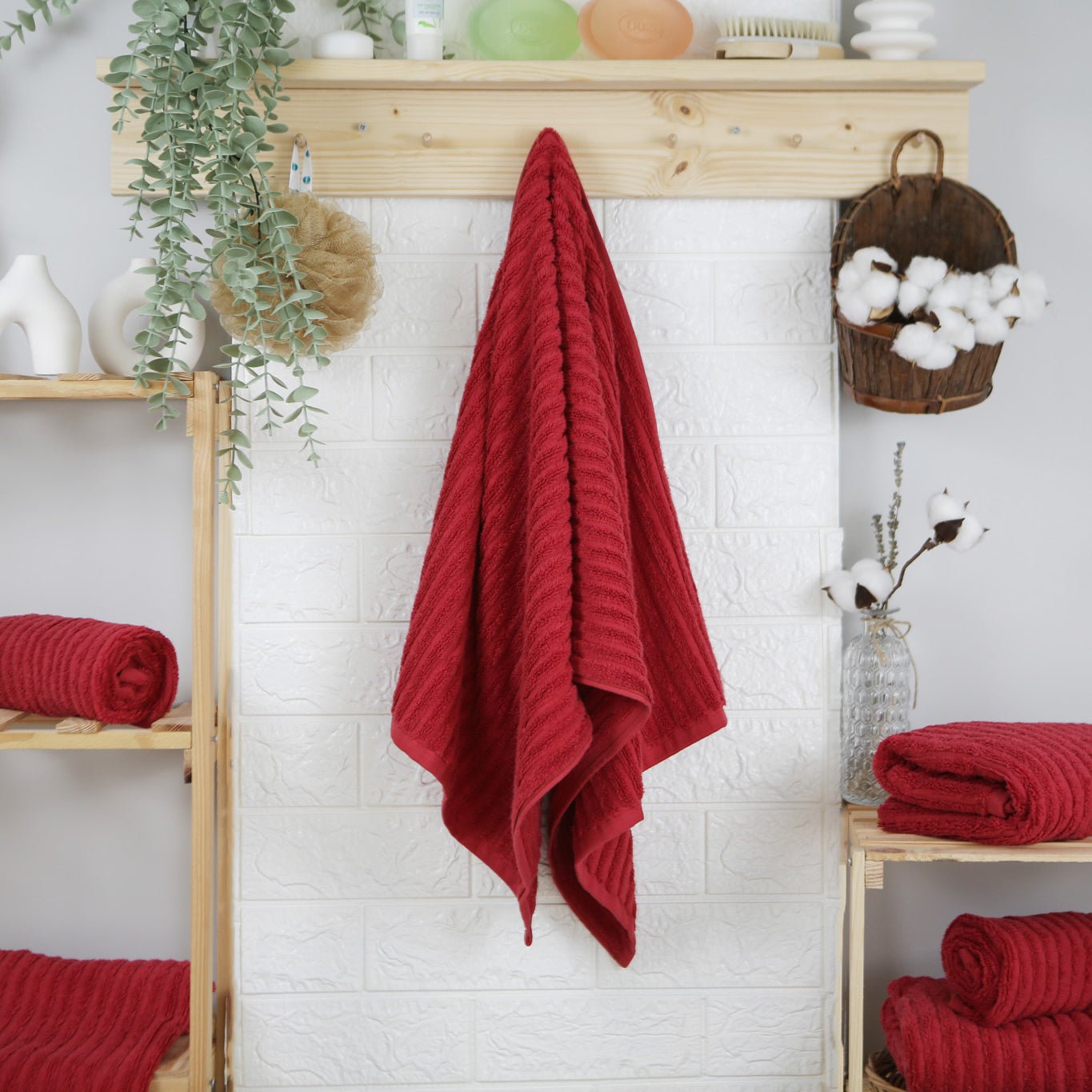 Handtuch Capri Jenny 50x100 cm (ROT) - Weberei Pahl GmbH - Online Store - 