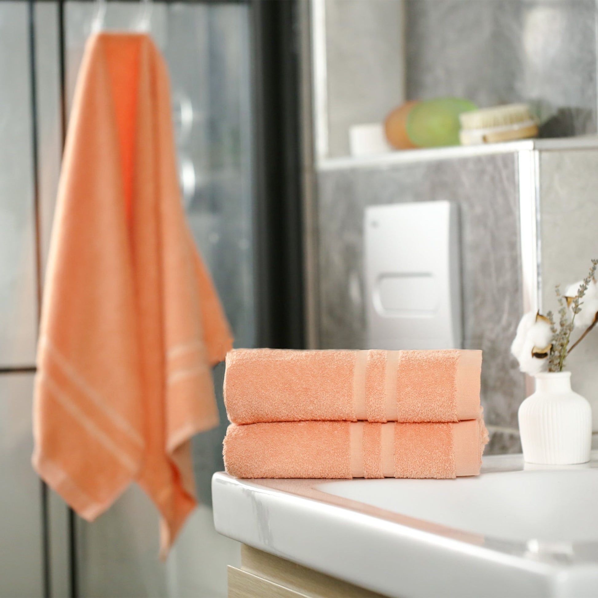 Handtuch Riva Nina 50x100 cm (APRICOT) - Weberei Pahl GmbH - Online Store - 