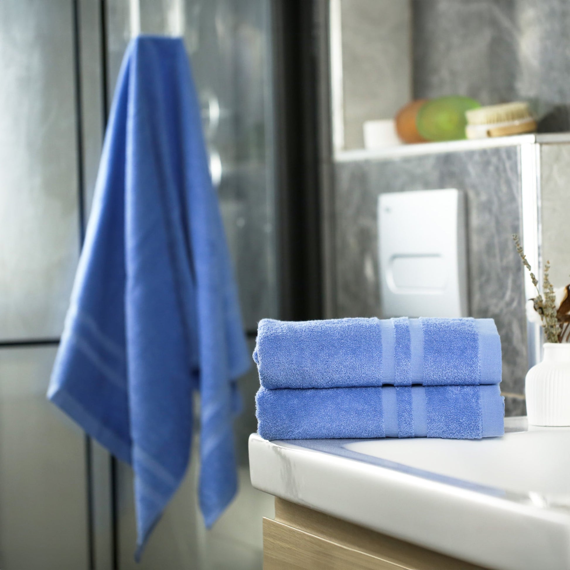 Handtuch Riva Nina 50x100 cm (BLAU) - Weberei Pahl GmbH - Online Store - 