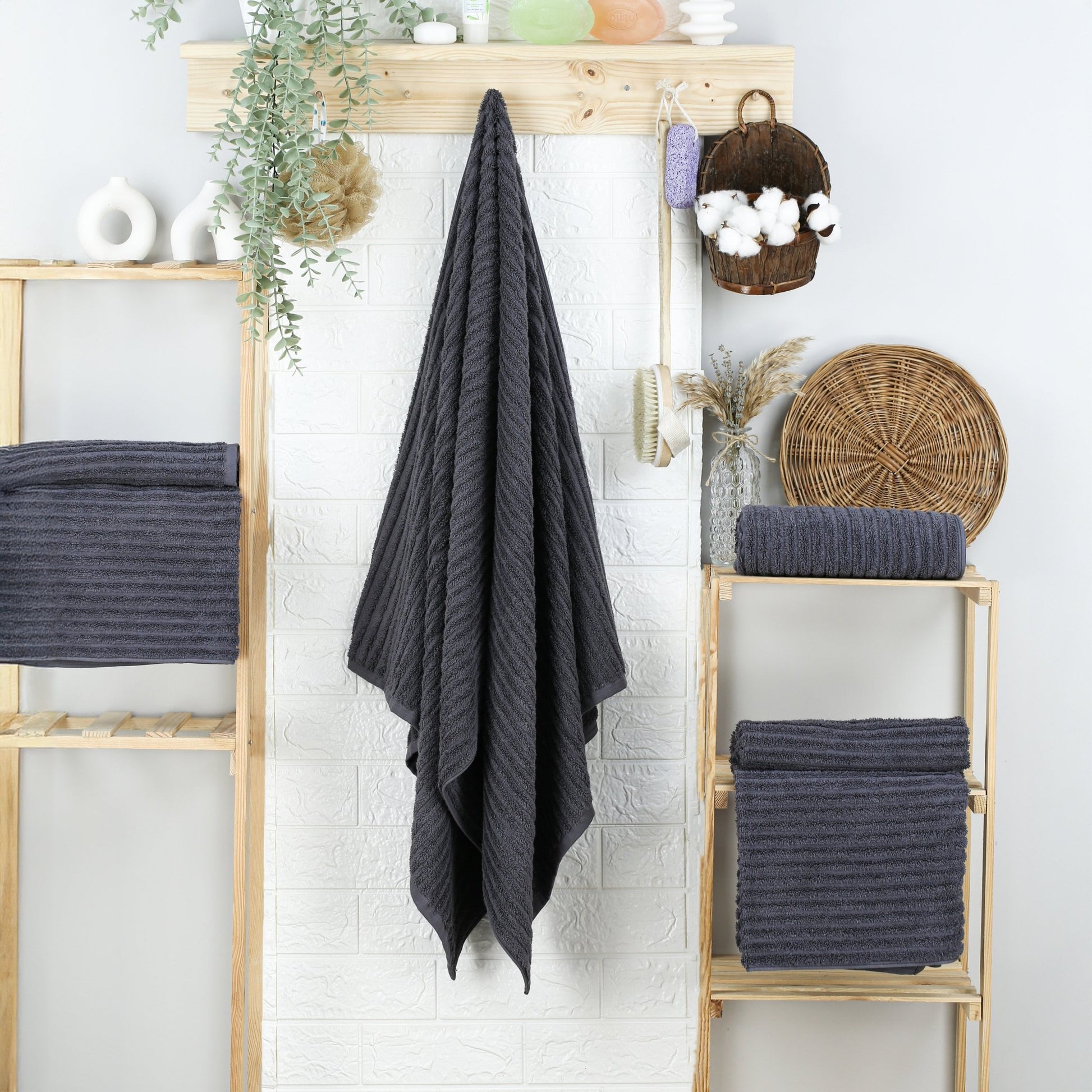 Liegetuch Capri Jenny 70x200 cm (GRAPHIT) - Weberei Pahl GmbH - Online Store - 