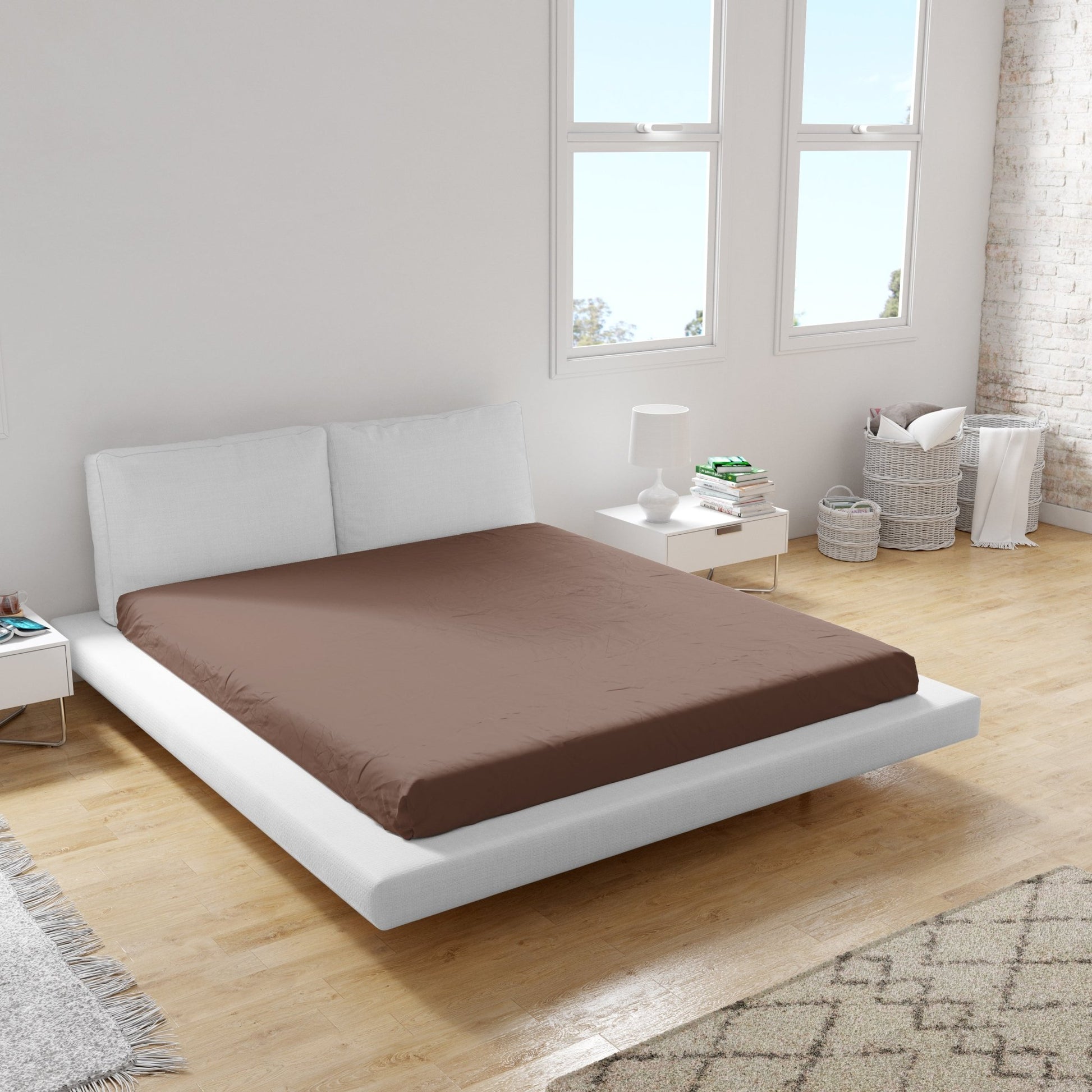 Spannbettlaken Miami Gina 120x200x24 (BRAUN) - Weberei Pahl GmbH - Online Store - 