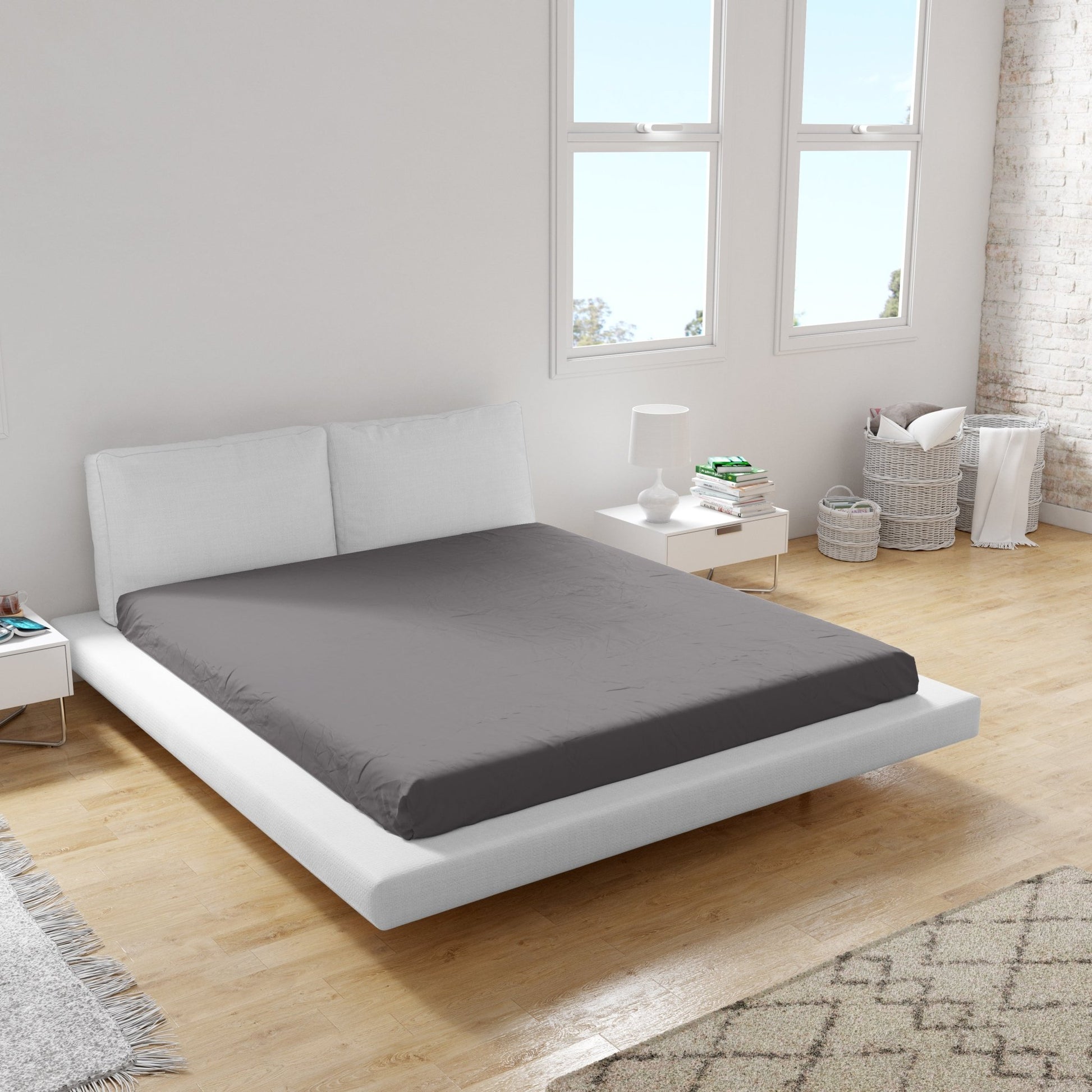 Spannbettlaken Miami Gina 120x200x24 (GRAPHIT) - Weberei Pahl GmbH - Online Store - 