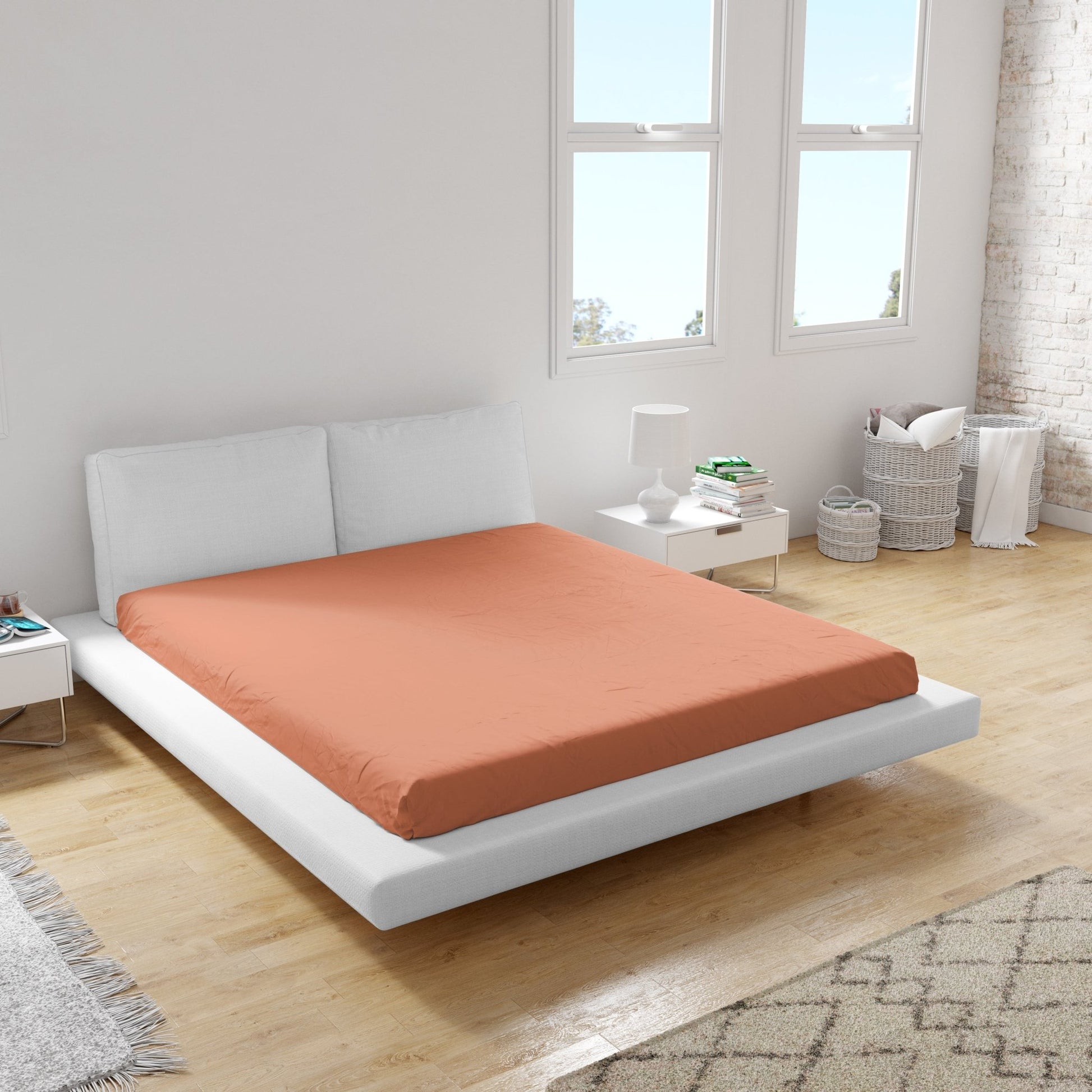 Spannbettlaken Miami Gina 120x200x24 (TERRACOTTA) - Weberei Pahl GmbH - Online Store - 
