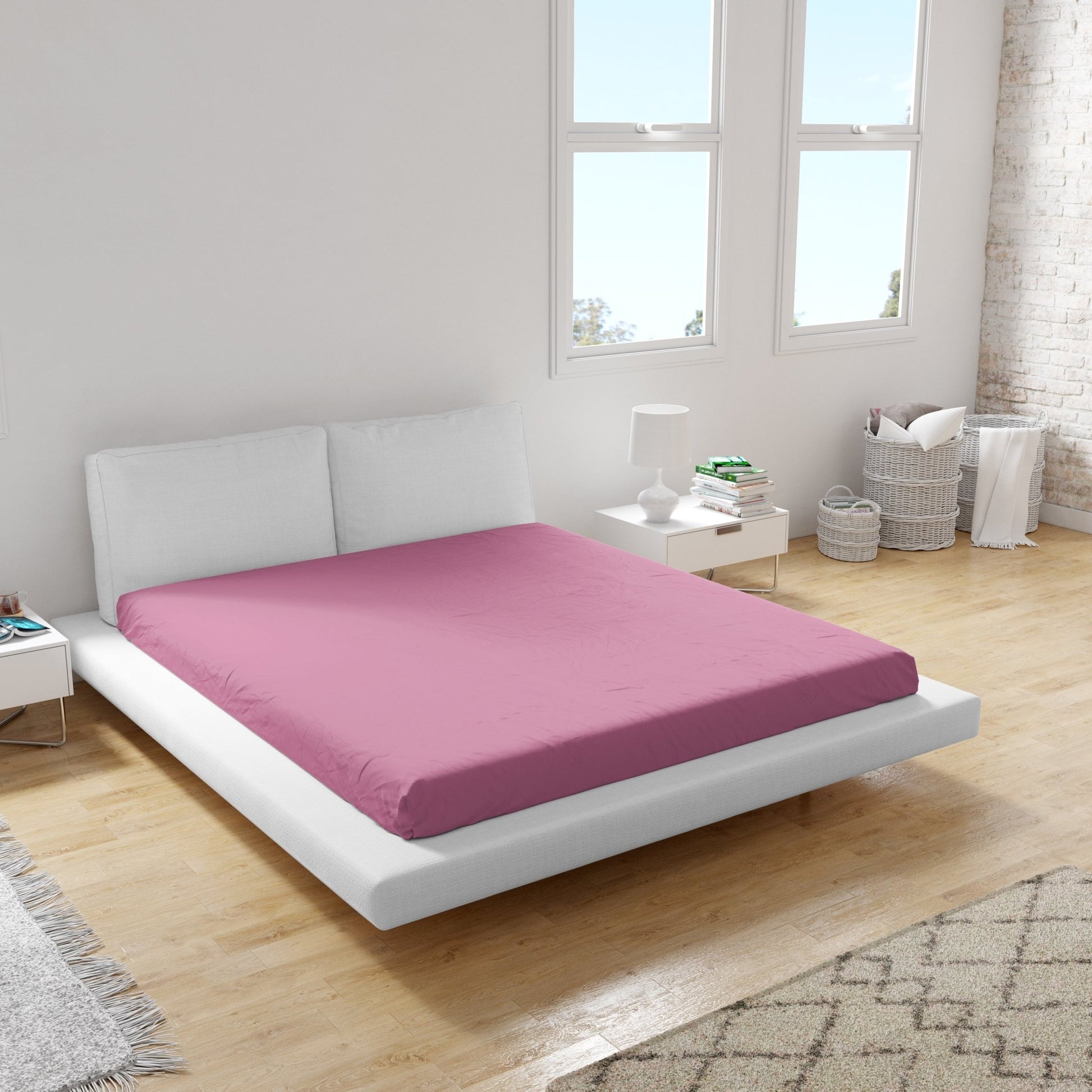 Spannbettlaken Miami Gina 200x200x24 (VIOLETT) - Weberei Pahl GmbH - Online Store - 
