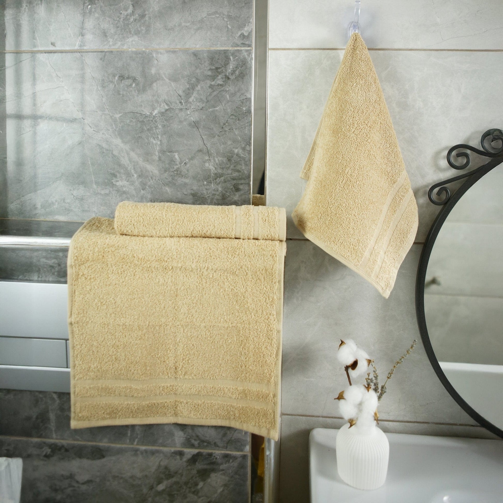 Weberei Pahl Gästetuch Riva Nina 30x50 cm (BEIGE) 100693