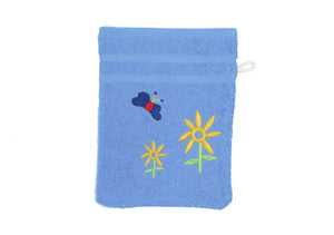 Weberei Pahl Kinder Waschhandschuh Riva/Heidi 16x23 cm (BLAU) 103819