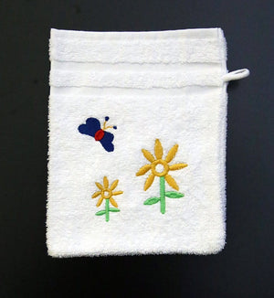 Weberei Pahl Kinder Waschhandschuh Riva/Heidi 16x23 cm (WEISS) 103818