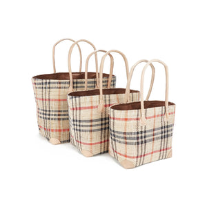 Weberei Pahl Muster1 Handgefertigtes Taschen-Set aus Natur-Raffia – 3-teiliges Set 108211_8