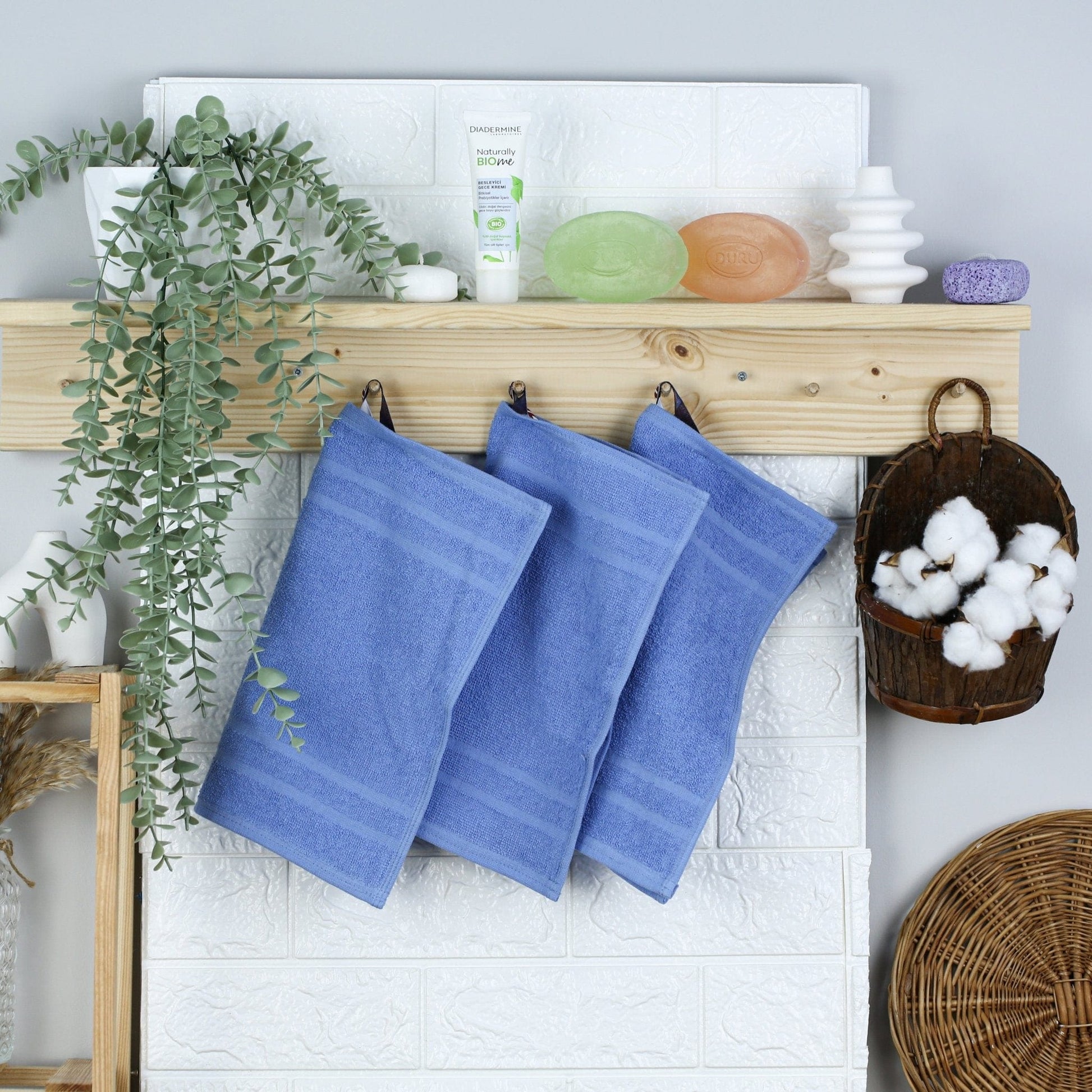 Weberei Pahl Seiftuch Riva Nina 30x30 cm (BLAU) 100356