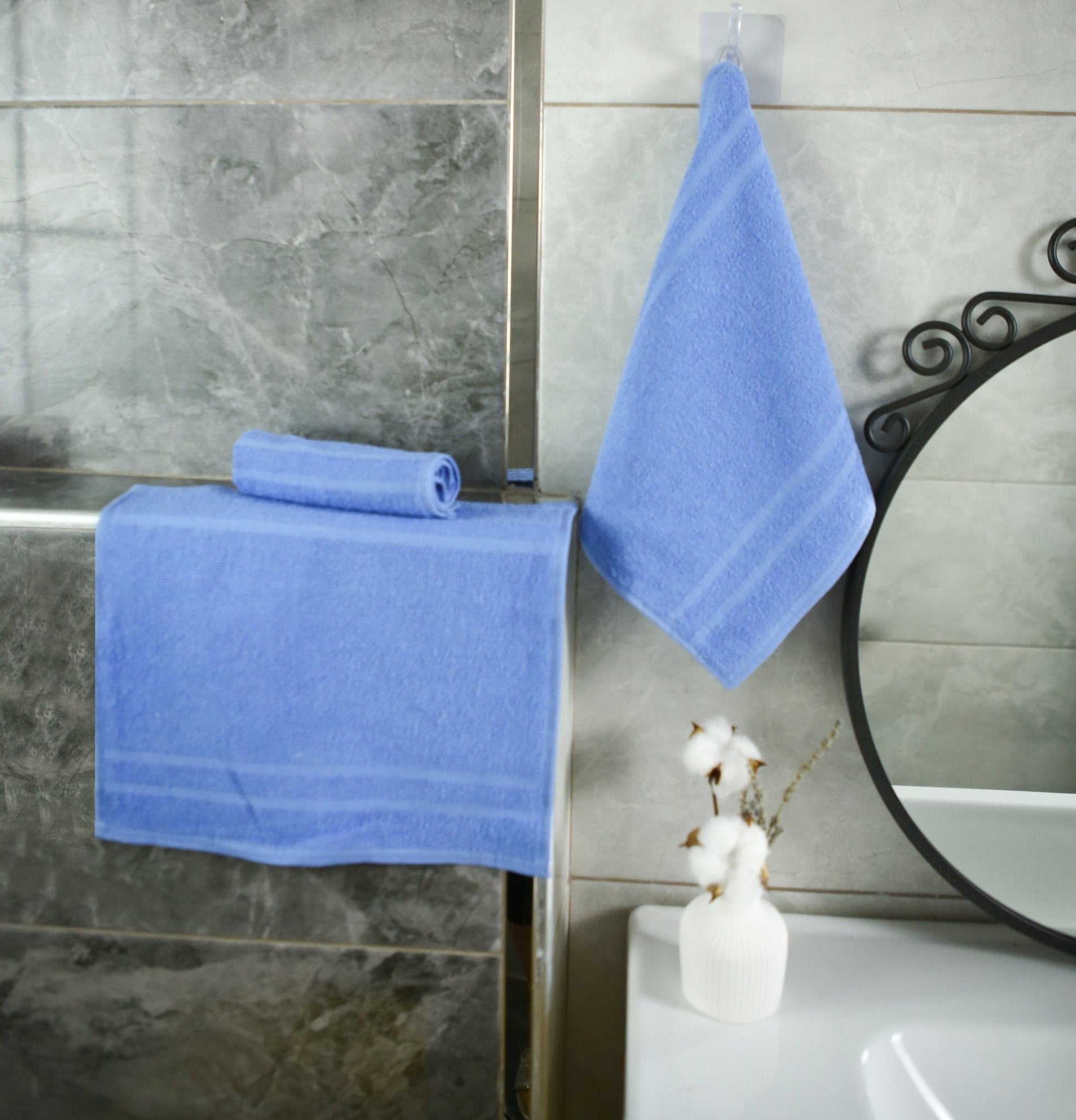 Weberei Pahl Seiftuch Riva Nina 30x30 cm (BLAU) 100356