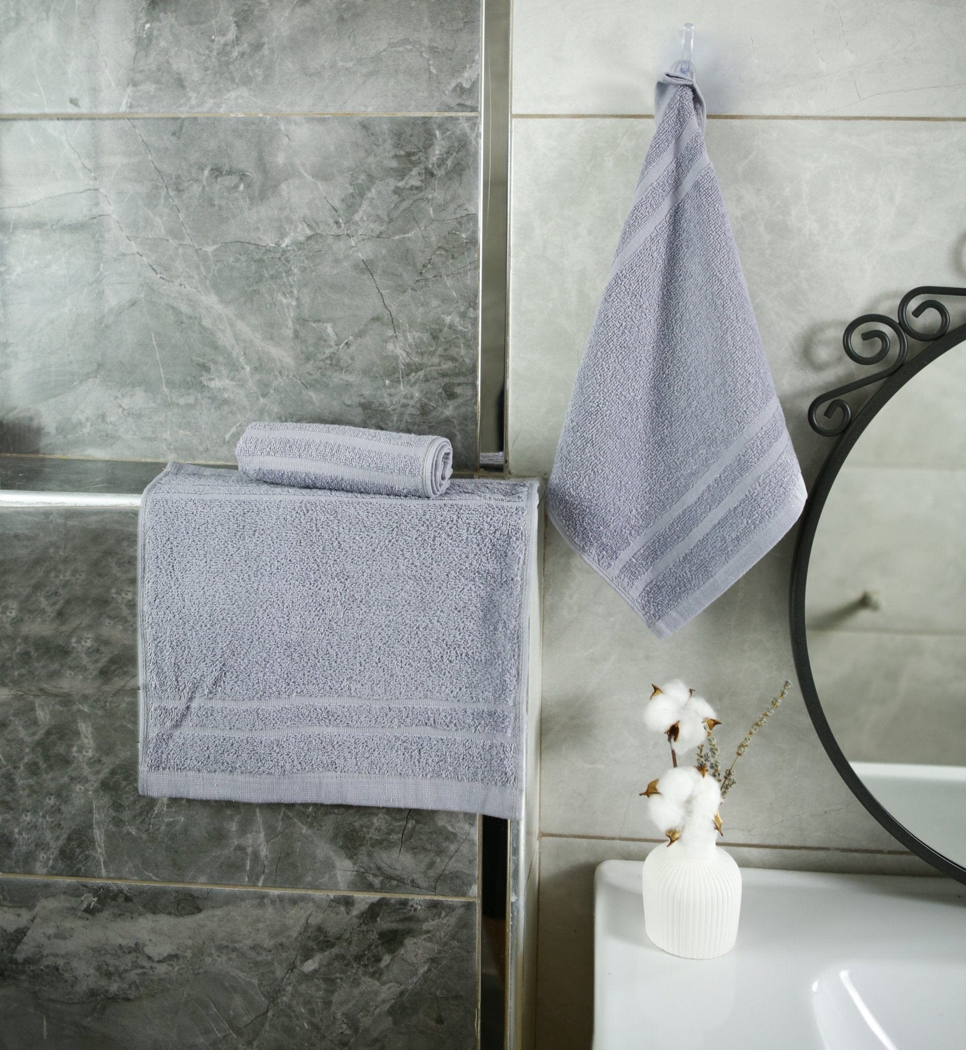 Weberei Pahl Seiftuch Riva Nina 30x30 cm (GRAU) 100359
