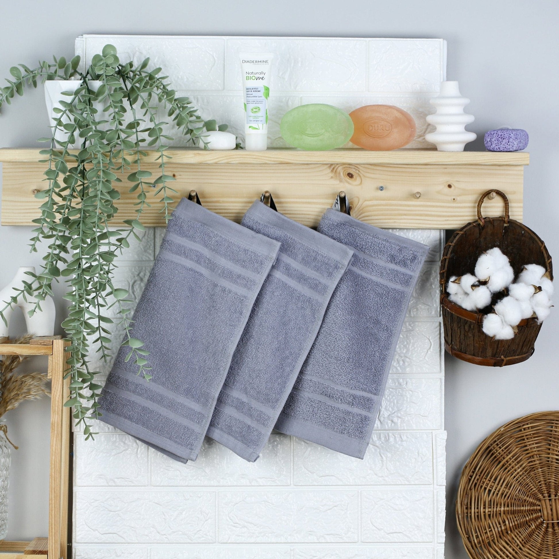 Weberei Pahl Seiftuch Riva Nina 30x30 cm (GRAU) 100359