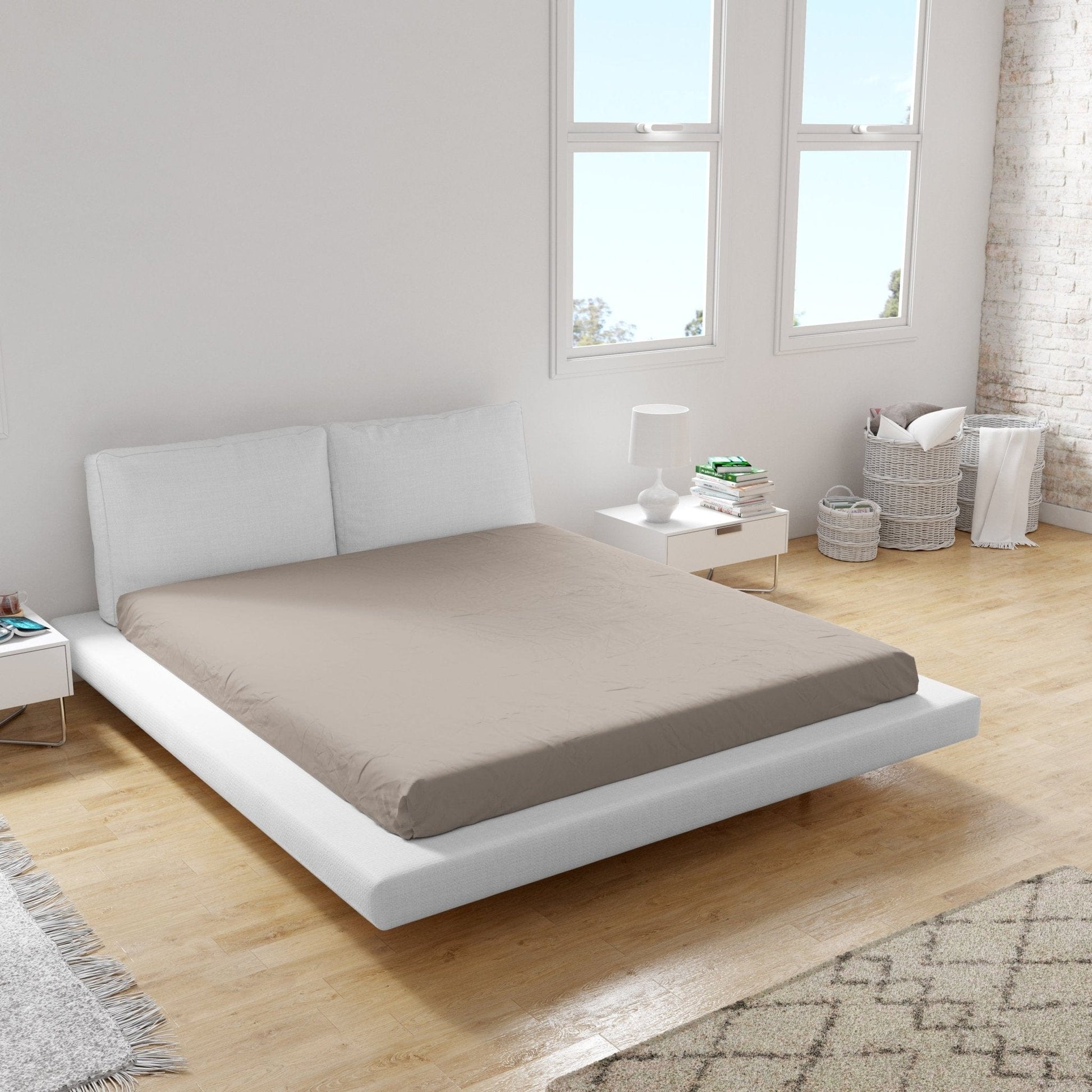 Weberei Pahl Spannbettlaken Miami Gina 160x200x24 (KIESEL) 103259
