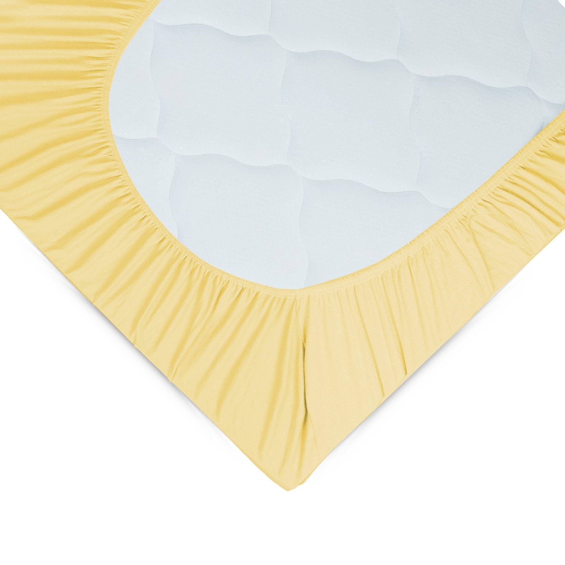 Weberei Pahl Spannbettlaken Miami Gina 200x200x24 (GELB) 105466