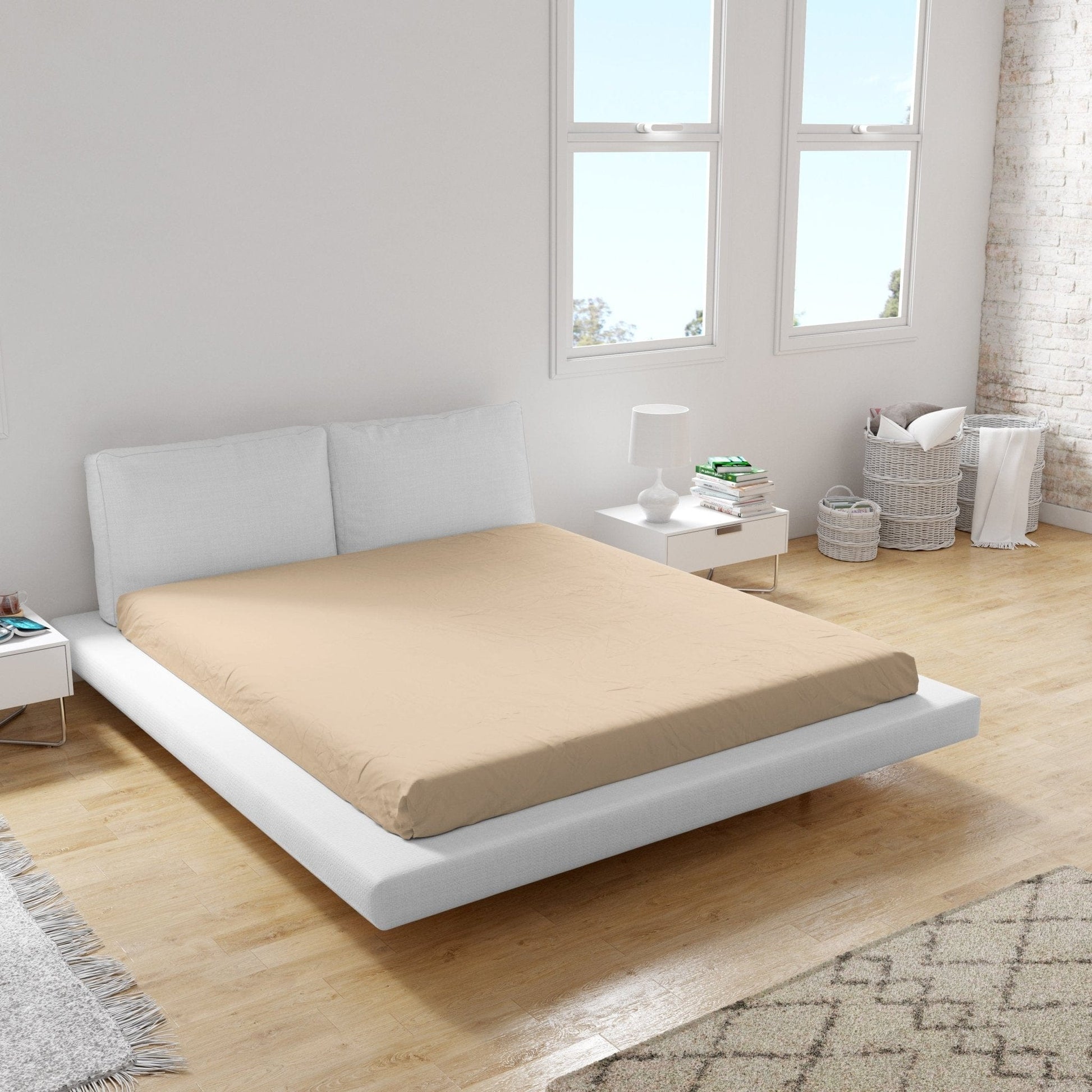 Weberei Pahl Spannbettlaken Miami Gina 200x200x24 (KAMEL) 105469