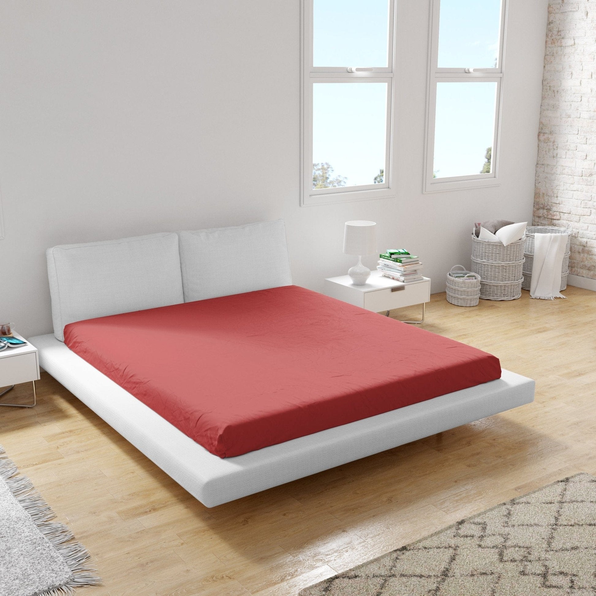 Weberei Pahl Spannbettlaken Miami Gina 70x140x10 (DUNKELROT) 103278