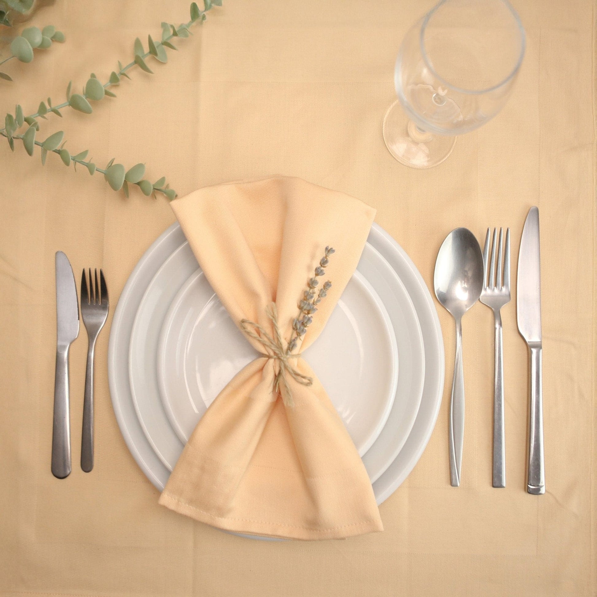 Weberei Pahl Tischdecke Tessin Tessa 100x100 cm (APRICOT) 100380